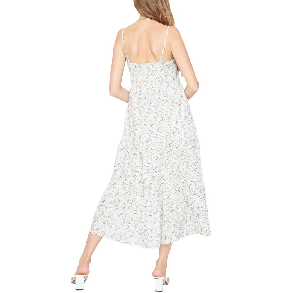 NWOT Know One Cares Button Front Tiered Midi Sundress - Picture 2 of 4
